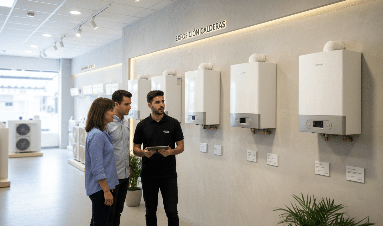 Exposición de equipos en el local de Badalona