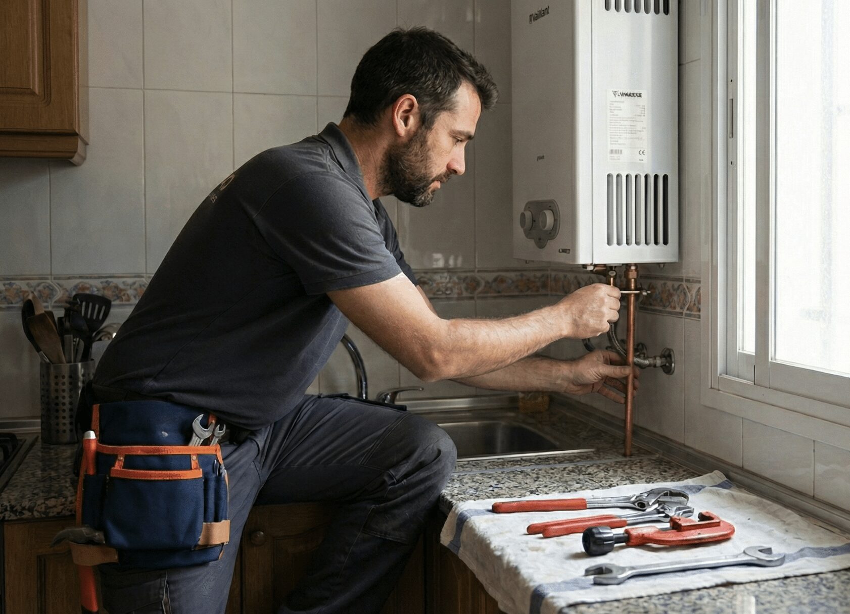 Instalación calentador a gas (Butano o propano)