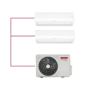 Aire Acondicionado Multi Split 2x1 Ariston ALYS NET DUAL C50 25+35 con WIFI