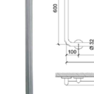 Barra fija Inox 90º 60 x 60 satinado
