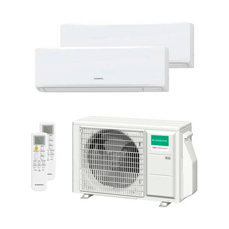 Aire Acondicionado 2x1 General ASG1209U11MI-KN WiFi (9+12) Inverter