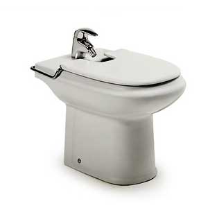 Bidé Roca Dama Retro para grifo monobloc blanco