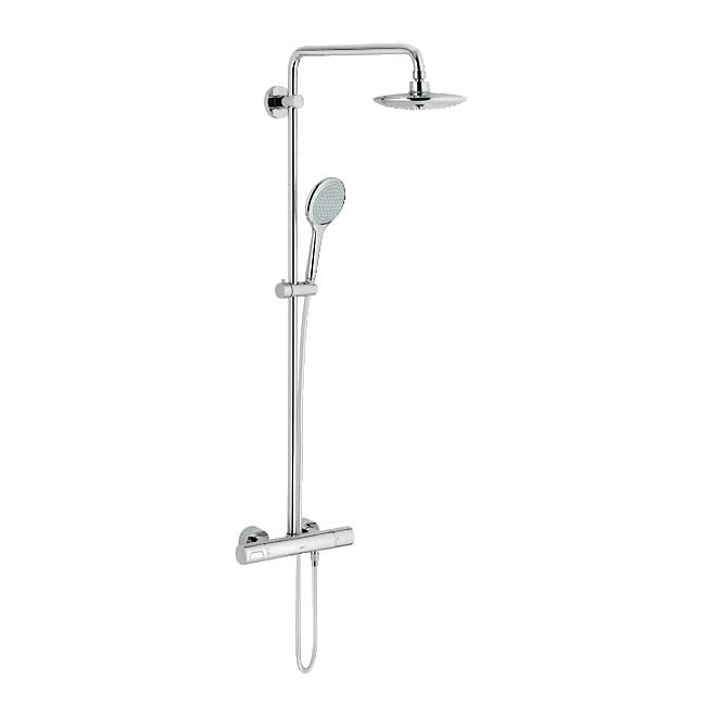Columna de ducha termostática Grohe Rainshower System Solo 100 cromada