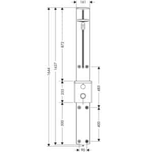 Columna de hidromasaje Hansgrohe Raindance S con termostato