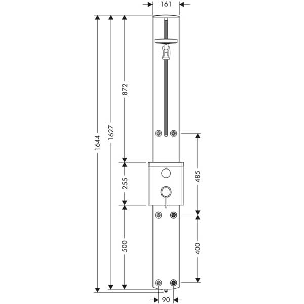Columna de hidromasaje Hansgrohe Raindance S con termostato
