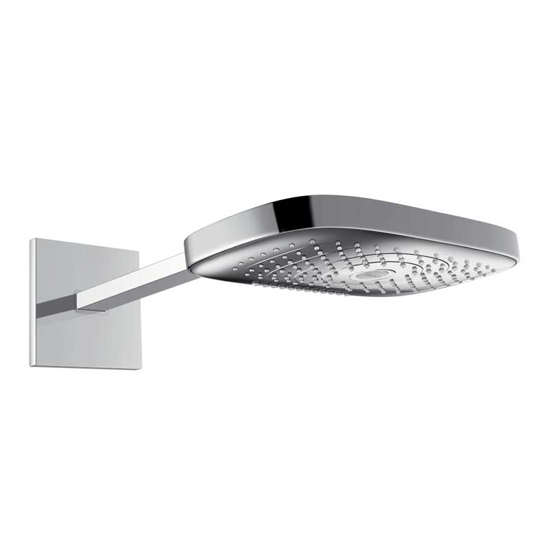 Ducha fija mural Hansgrohe Raindance Select E 300 3jet cromada y blanca