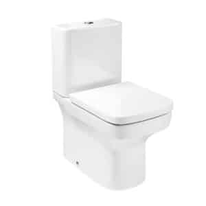 Inodoro compacto Roca Dama N de suelo blanco, sin tanque ni asiento