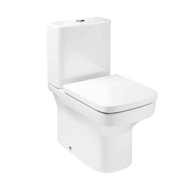 Inodoro compacto Roca Dama N de suelo blanco, sin tanque ni asiento