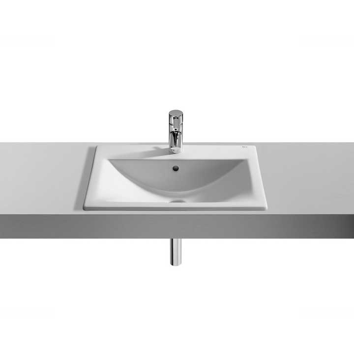 Lavabo de encimera Roca Diverta 55 x 42,5 cm blanco