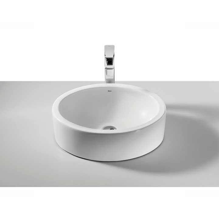 Lavabo de encimera Roca Fuego 49 x 39 cm blanco