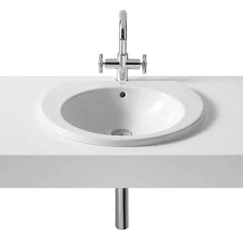 Lavabo de encimera Roca Happening 52 x 44,5 cm blanco