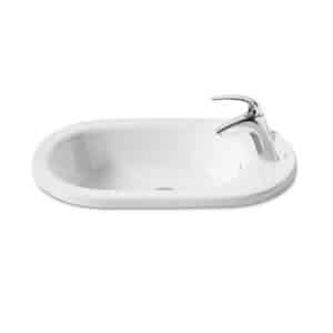 Lavabo de encimera Roca Meridian 60 x 34 cm blanco