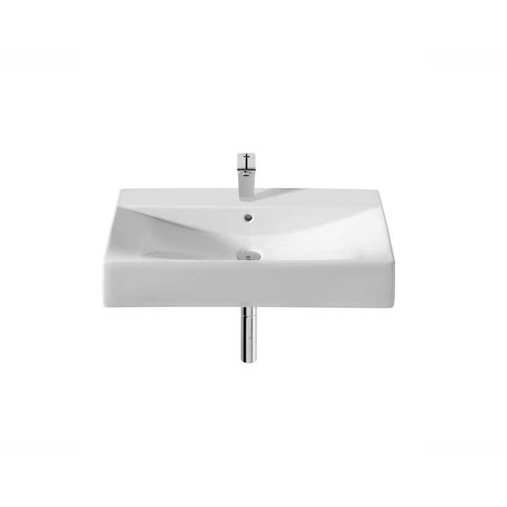 Lavabo mural o de encimera Roca Diverta 75 x 44 cm blanco
