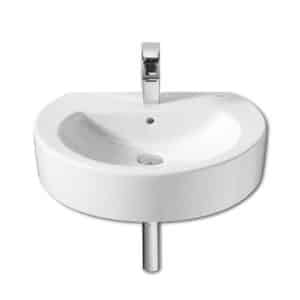 Lavabo mural o de encimera Roca Happening 58 x 49 cm blanco