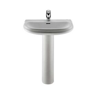 Lavabo mural Roca Dama Retro 63 x 50,5 cm blanco