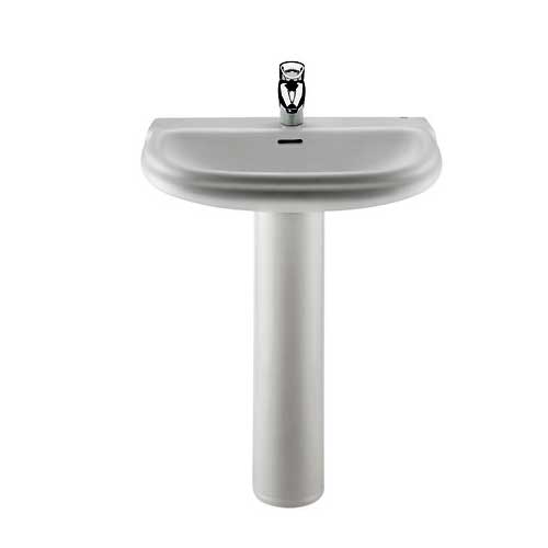 Lavabo mural Roca Dama Retro 63 x 50,5 cm blanco