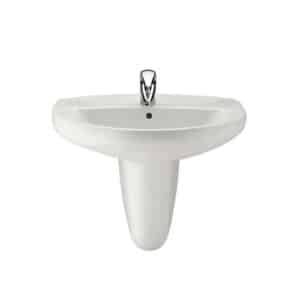 Lavabo mural Roca Victoria 56 x 46 cm blanco (pedestal no incluido)