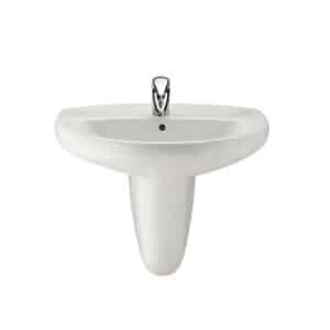 Lavabo mural Roca Victoria 65 x 51 cm blanco (pedestal no incluido)