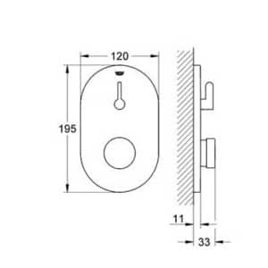 Mezclador temporizado de ducha empotrable Grohe Eurosmart Cs