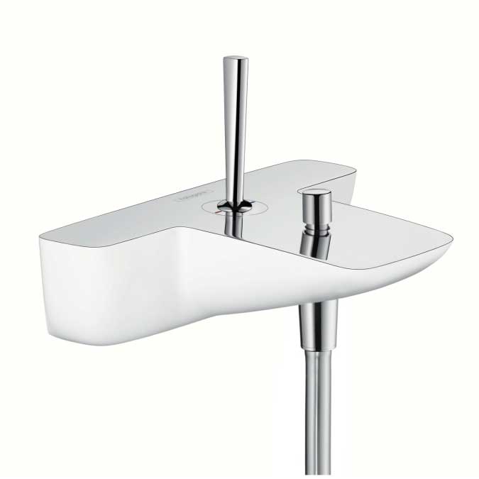 Monomando de baño-ducha Hansgrohe PuraVida blanco y cromo