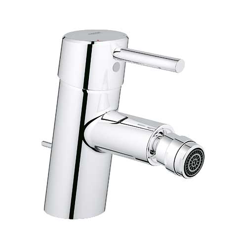 Monomando de bidé Grohe Concetto con vaciador y conexiones flexibles