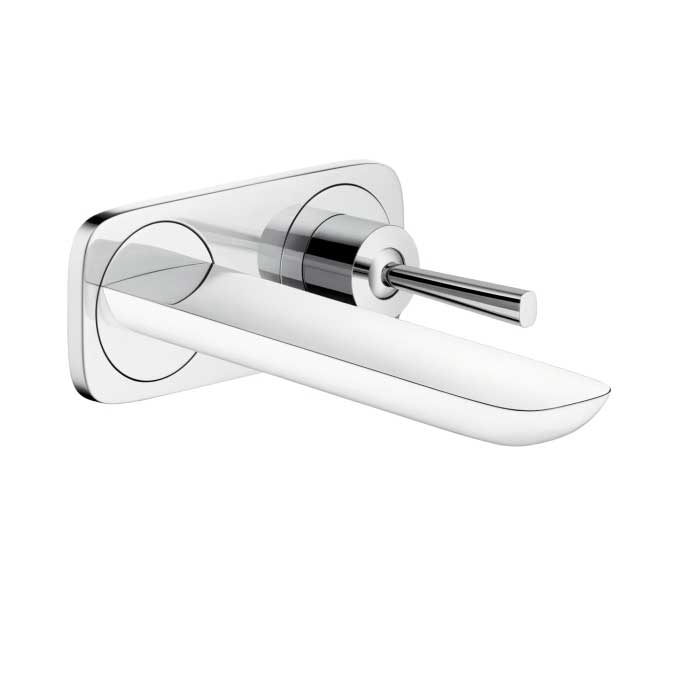 Monomando de lavabo empotrado Hansgrohe PuraVida blanco y cromo