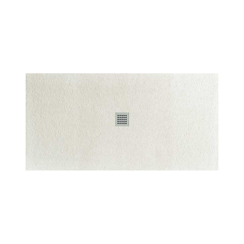 Plato de ducha Fiora Silex extraplano de resina 160 x 70 cm blanco