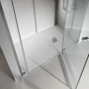 Plato de ducha Roca Terran Basic 160 x 70 cm blanco mate con desagüe